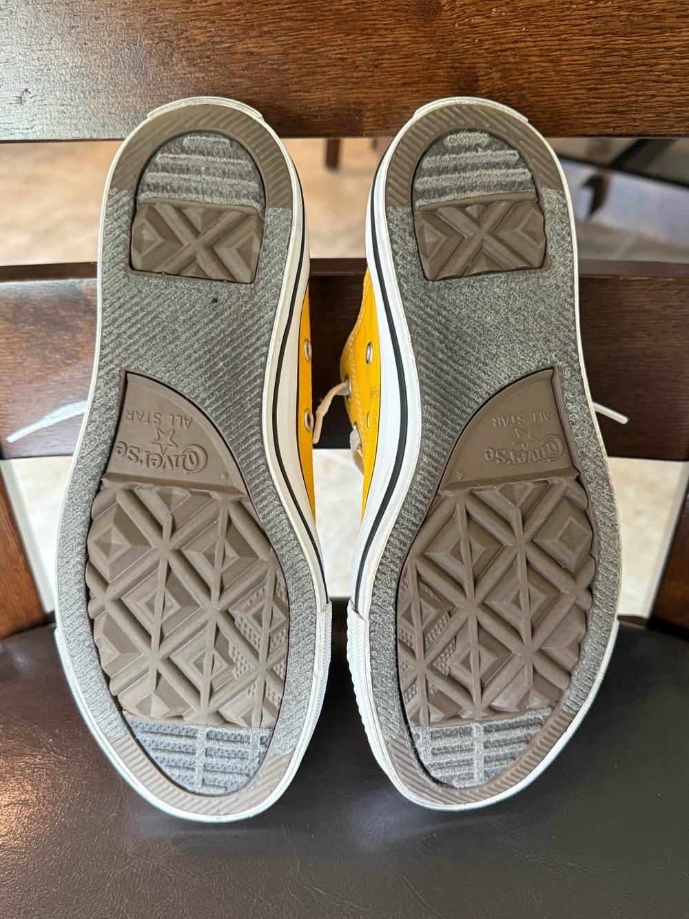 Converse Low Top Sneakers in Bright Yellow with White Accents - Picture 3 of 3